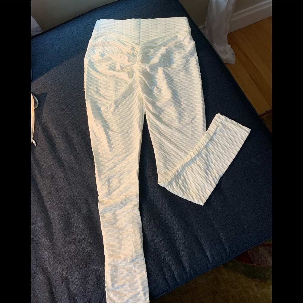 Leggings cream, scrunch booty/compression